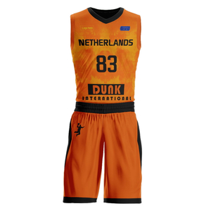 Изготовленные на заказ баскетбольные костюмы сборной Нидерландов