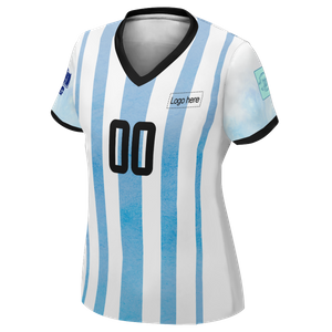 Женская профессиональная футбольная майка чемпионата мира по футболу в Аргентине с именем